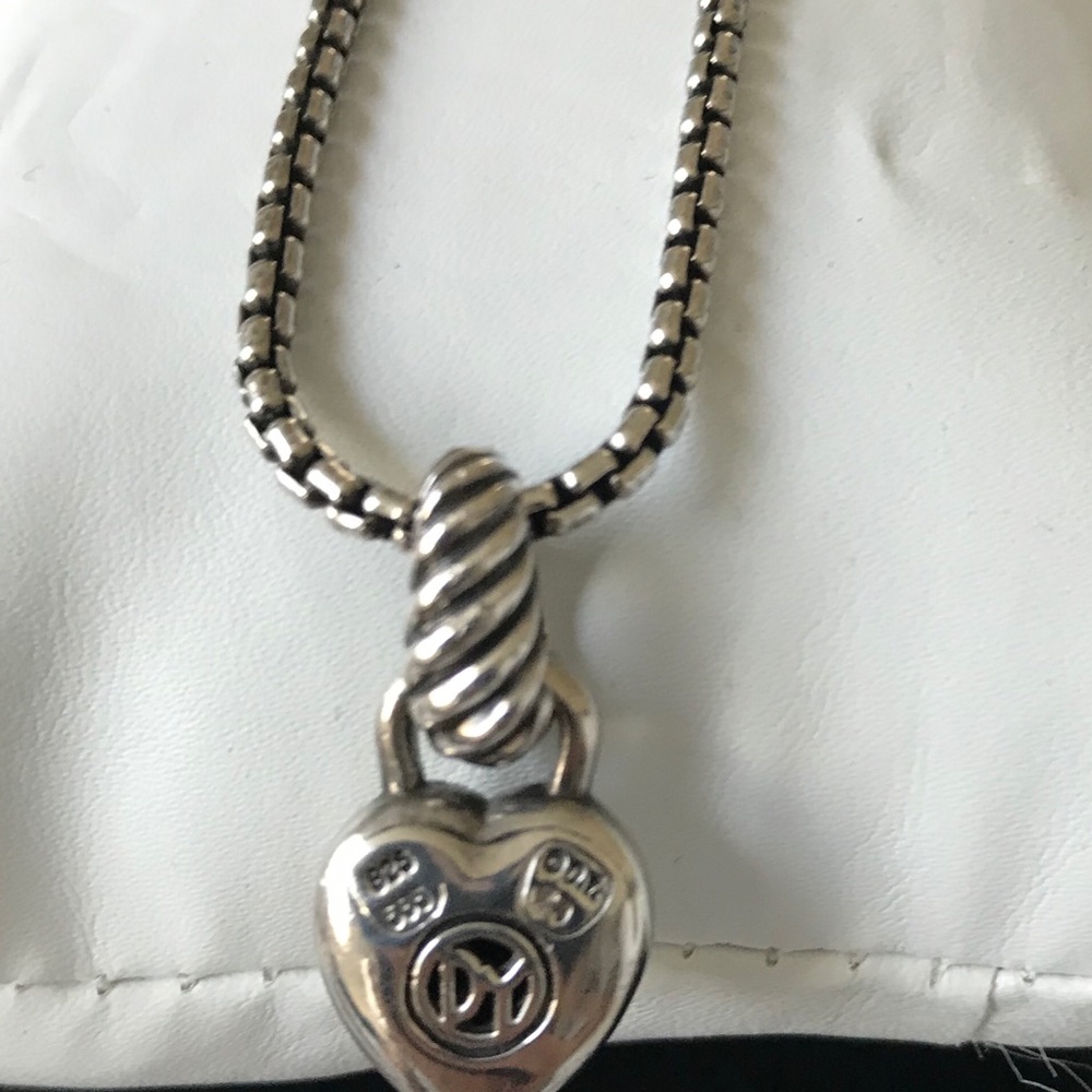 David Yurman Two-Tone Heart Necklace - Picture 3 of 6